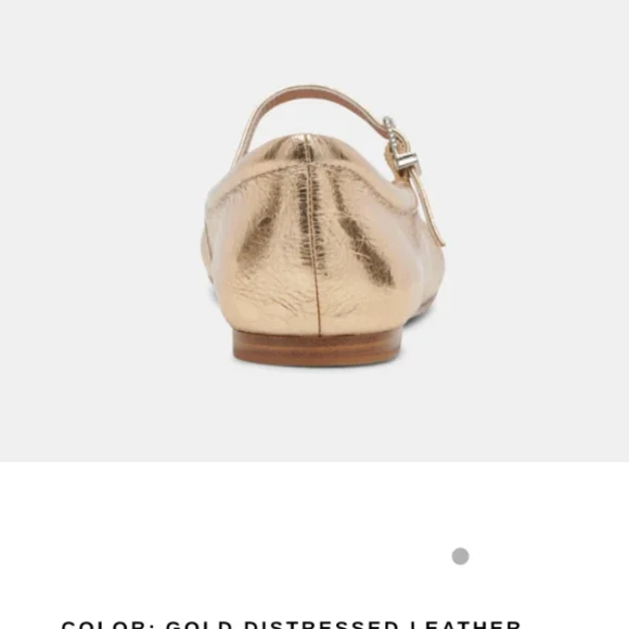 Reyes Dolce Vita Gold Leather Ballet Flat size 10 - Picture 10 of 10